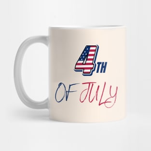 4th Of July American Flag Typography Mug